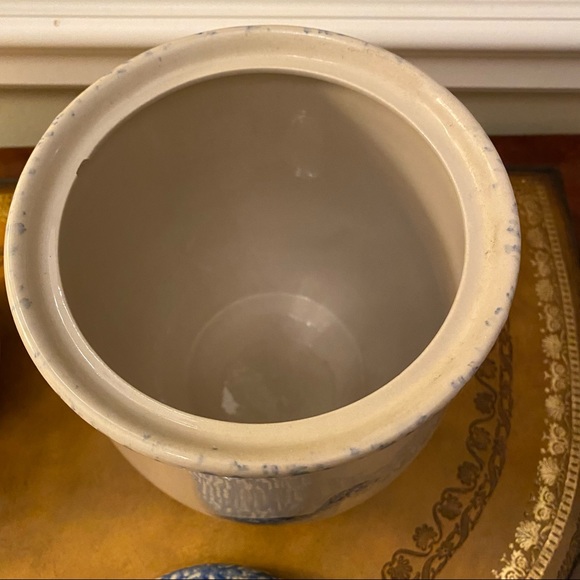 Set of 3 Vintage Tienshan Folk Craft Cottage Sponge Ware Ceramic Boho Jars - Picture 4 of 11